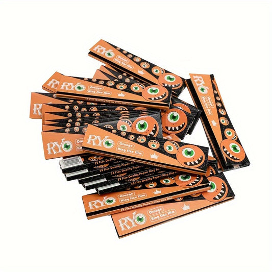 Box of 25 Orange Flavor Rolling Papers Booklets
