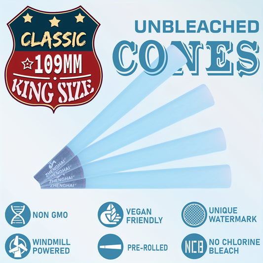 50 Pack Pre-Rolled Tapered Paper Cones