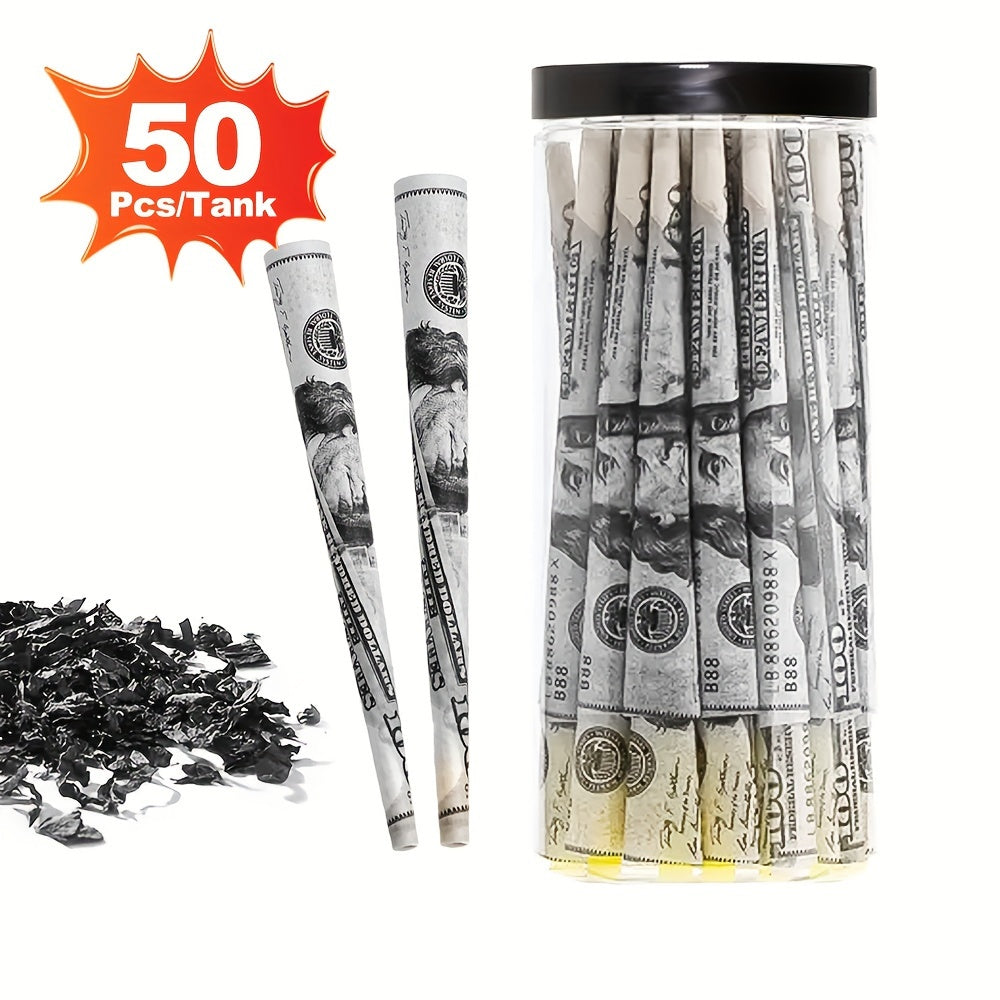 50 Pack - King Size Pre-Rolled Cones With Tips