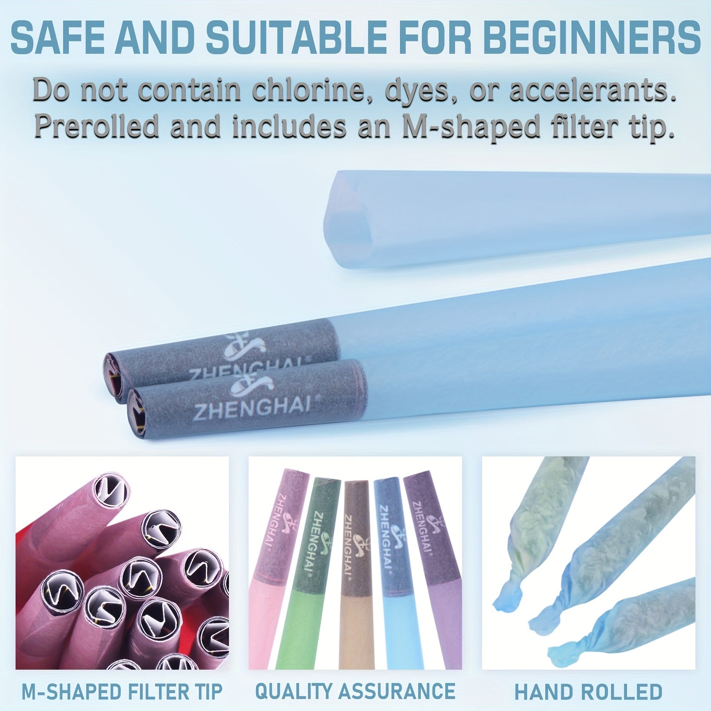 50 Pack Pre-Rolled Tapered Paper Cones