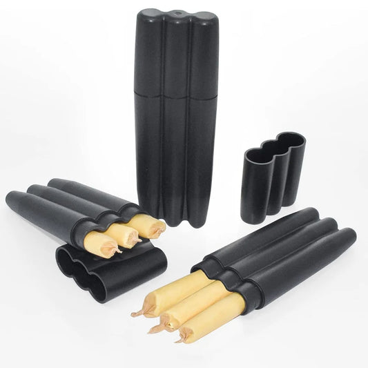 3 Pack - King Size Pre-Roll Cone Holder Case - Black