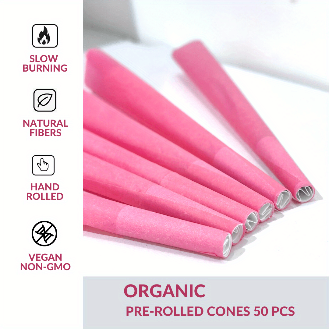 50 Pack Pink Pre-Rolled Cone