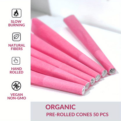 50 Pack Pink Pre-Rolled Cone