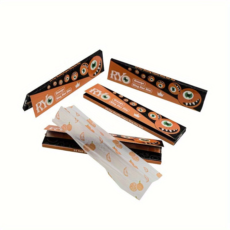 Box of 25 Orange Flavor Rolling Papers Booklets