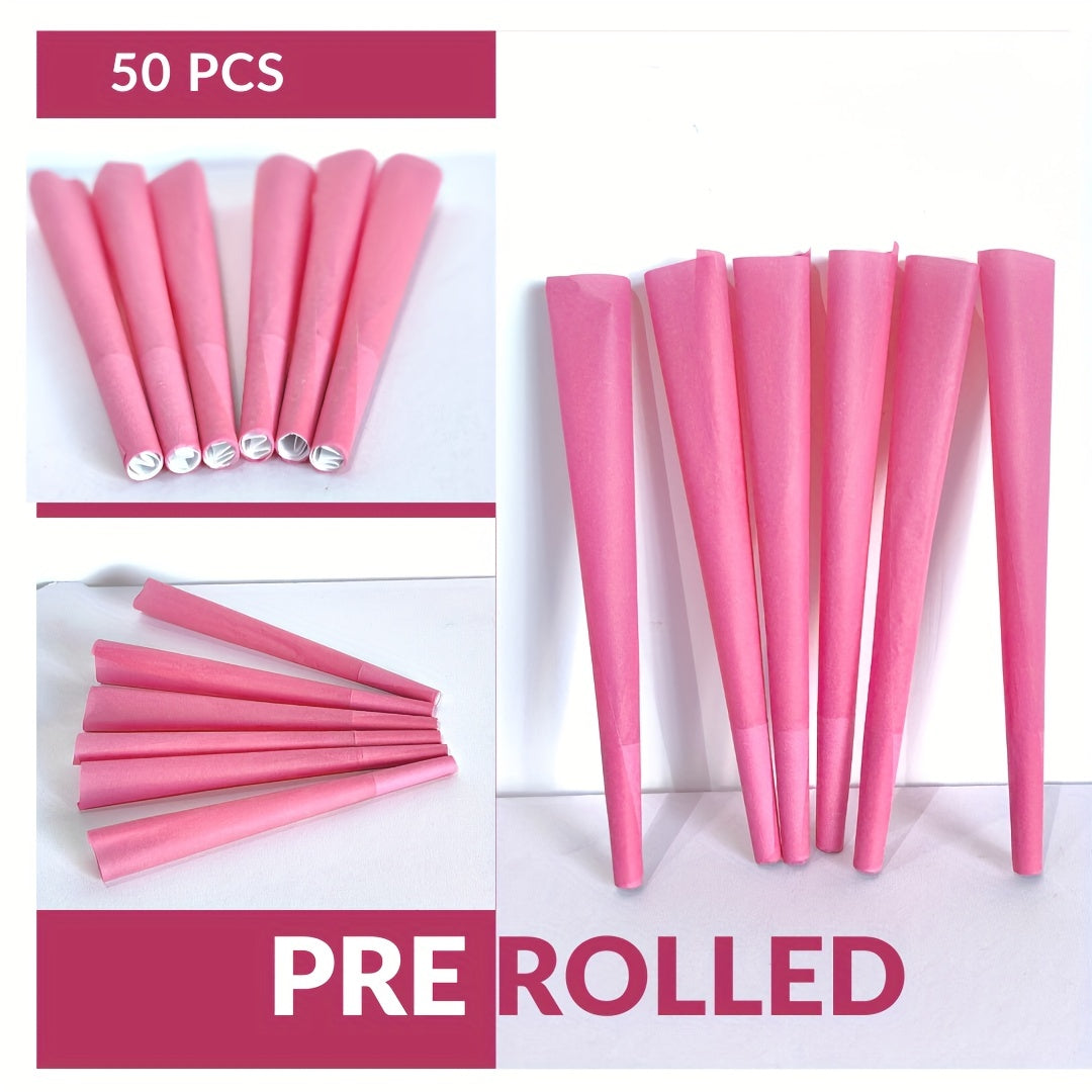 50 Pack Pink Pre-Rolled Cone